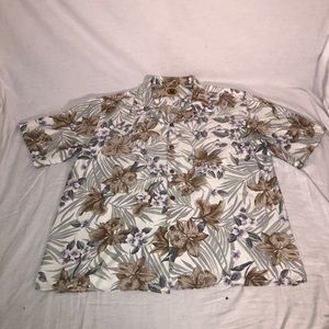 Men's Pusser’s West Indies All Over Floral Long Sleeve Button Up Shirt Large